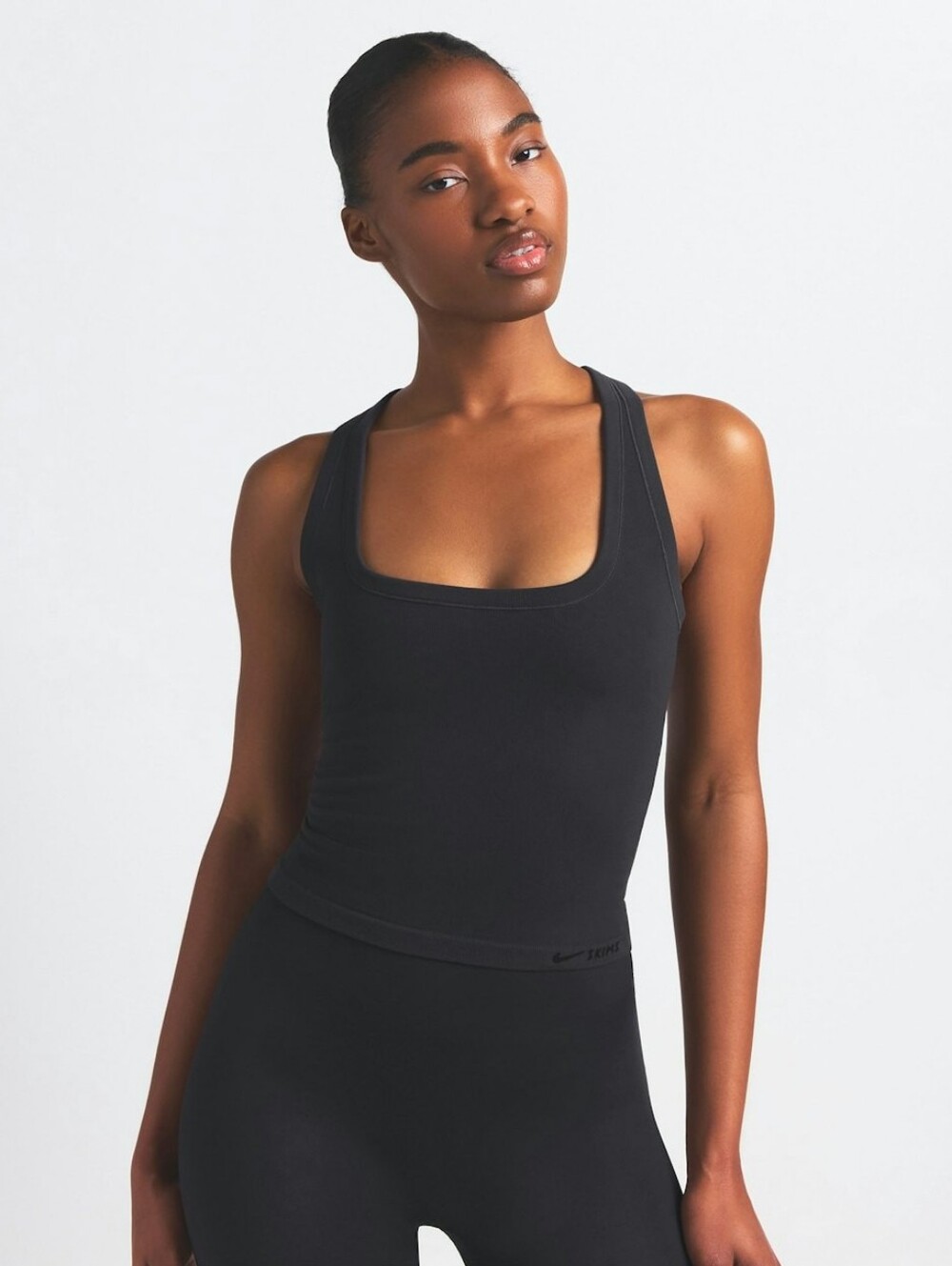 Nike X Skims Vintage Seamless Racer Back Tank TP-TNK-5180W Obsidian Size Medium